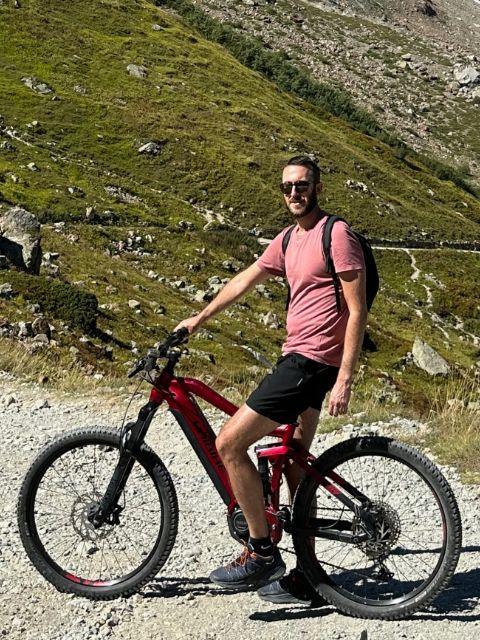 Andrea riding a bike